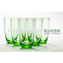 hot sale the most popular 400ml colored drinking glass cup